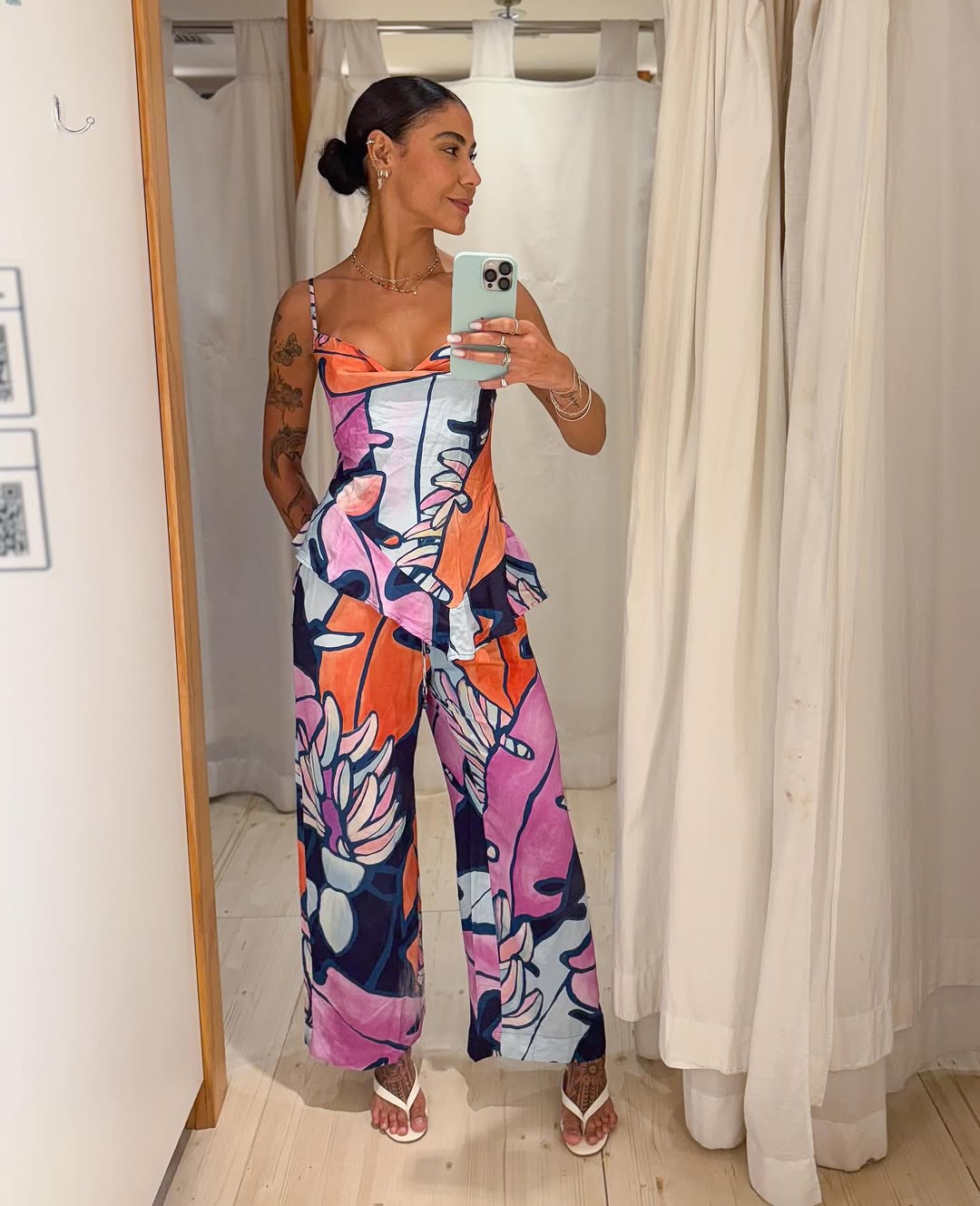 346497 | Conjunto Calça Estampada Banana Flora