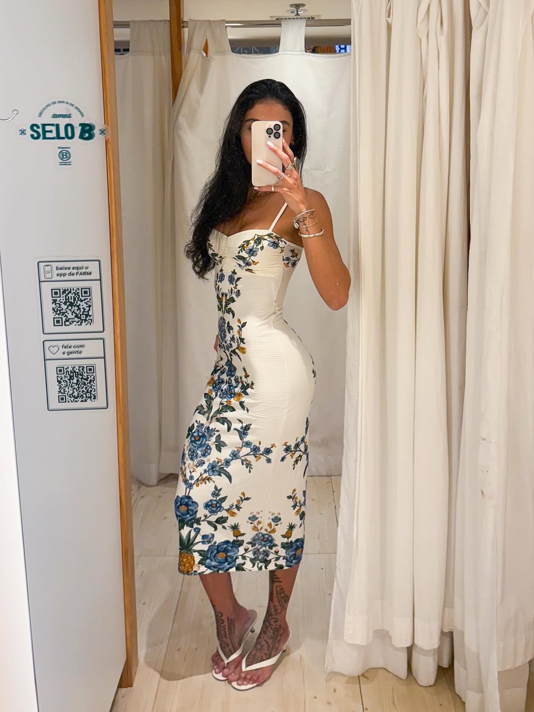 347533 | Vestido Midi Estampado Floral Penélope