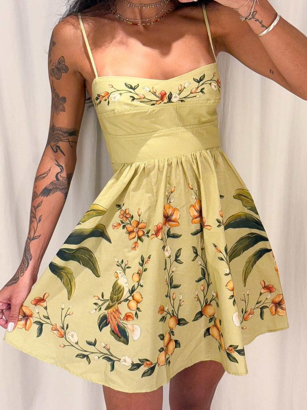 346339 | Vestido Curto Estampado Bosque Chic