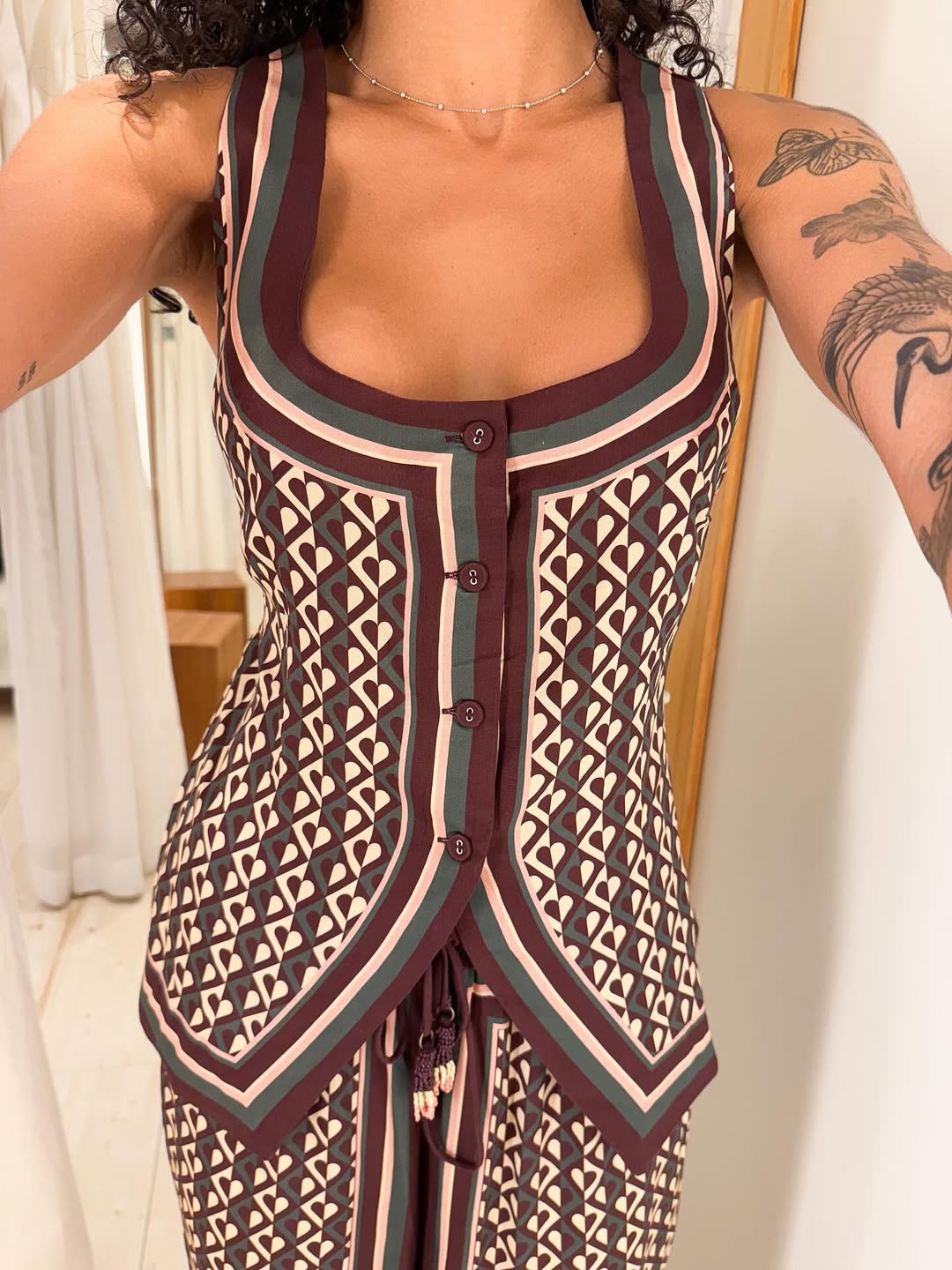 346504 | Conjunto Colete Estampado Amore