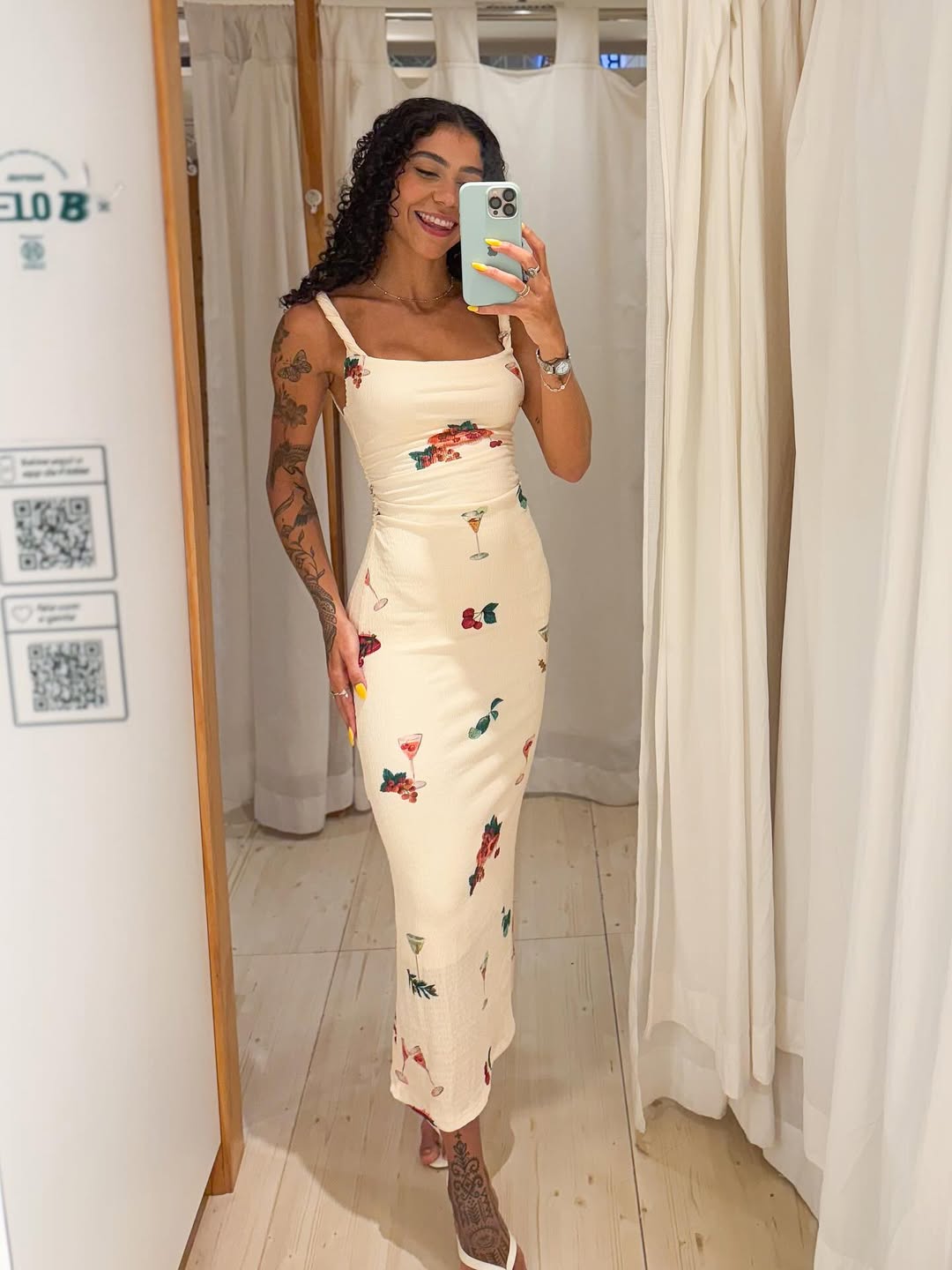 346191 | Vestido Alça Torcida Estampado Coquetel Tropical